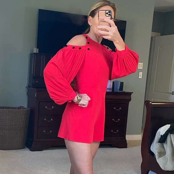 Alexis Kourtney red long sleeve romper - Picture 13 of 15
